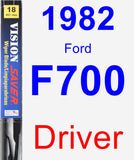 Driver Wiper Blade for 1982 Ford F700 - Vision Saver