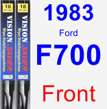 Front Wiper Blade Pack for 1983 Ford F700 - Vision Saver