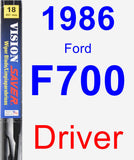 Driver Wiper Blade for 1986 Ford F700 - Vision Saver