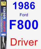 Driver Wiper Blade for 1986 Ford F800 - Vision Saver