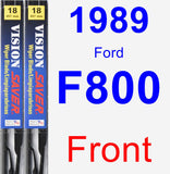 Front Wiper Blade Pack for 1989 Ford F800 - Vision Saver