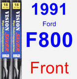 Front Wiper Blade Pack for 1991 Ford F800 - Vision Saver