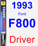 Driver Wiper Blade for 1993 Ford F800 - Vision Saver