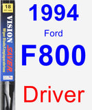 Driver Wiper Blade for 1994 Ford F800 - Vision Saver