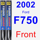 Front Wiper Blade Pack for 2002 Ford F750 - Vision Saver