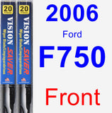 Front Wiper Blade Pack for 2006 Ford F750 - Vision Saver