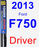 Driver Wiper Blade for 2013 Ford F750 - Vision Saver