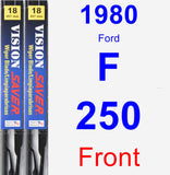 Front Wiper Blade Pack for 1980 Ford F-250 - Vision Saver