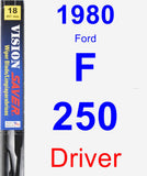 Driver Wiper Blade for 1980 Ford F-250 - Vision Saver