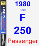 Passenger Wiper Blade for 1980 Ford F-250 - Vision Saver