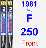 Front Wiper Blade Pack for 1981 Ford F-250 - Vision Saver