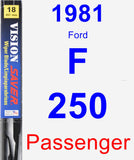 Passenger Wiper Blade for 1981 Ford F-250 - Vision Saver