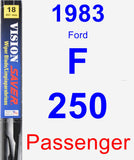 Passenger Wiper Blade for 1983 Ford F-250 - Vision Saver