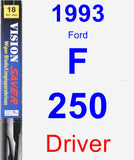 Driver Wiper Blade for 1993 Ford F-250 - Vision Saver