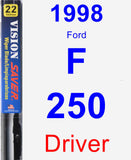 Driver Wiper Blade for 1998 Ford F-250 - Vision Saver