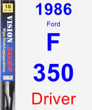 Driver Wiper Blade for 1986 Ford F-350 - Vision Saver