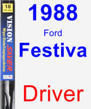 Driver Wiper Blade for 1988 Ford Festiva - Vision Saver