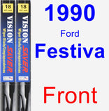 Front Wiper Blade Pack for 1990 Ford Festiva - Vision Saver