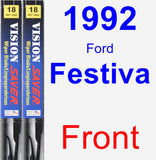 Front Wiper Blade Pack for 1992 Ford Festiva - Vision Saver