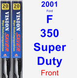 Front Wiper Blade Pack for 2001 Ford F-350 Super Duty - Vision Saver