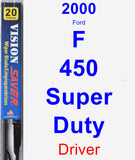 Driver Wiper Blade for 2000 Ford F-450 Super Duty - Vision Saver