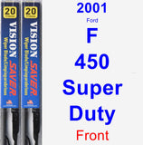 Front Wiper Blade Pack for 2001 Ford F-450 Super Duty - Vision Saver