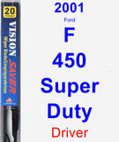 Driver Wiper Blade for 2001 Ford F-450 Super Duty - Vision Saver