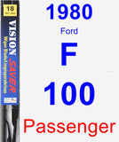 Passenger Wiper Blade for 1980 Ford F-100 - Vision Saver