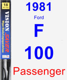 Passenger Wiper Blade for 1981 Ford F-100 - Vision Saver