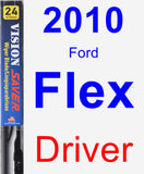 Driver Wiper Blade for 2010 Ford Flex - Vision Saver