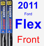 Front Wiper Blade Pack for 2011 Ford Flex - Vision Saver