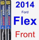 Front Wiper Blade Pack for 2014 Ford Flex - Vision Saver