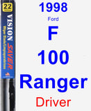 Driver Wiper Blade for 1998 Ford F-100 Ranger - Vision Saver