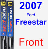 Front Wiper Blade Pack for 2007 Ford Freestar - Vision Saver