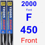 Front Wiper Blade Pack for 2000 Ford F-450 - Vision Saver