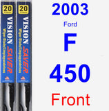 Front Wiper Blade Pack for 2003 Ford F-450 - Vision Saver