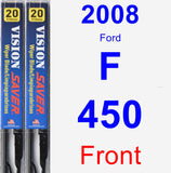 Front Wiper Blade Pack for 2008 Ford F-450 - Vision Saver