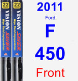 Front Wiper Blade Pack for 2011 Ford F-450 - Vision Saver