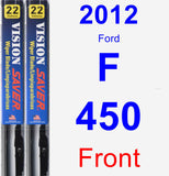 Front Wiper Blade Pack for 2012 Ford F-450 - Vision Saver