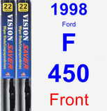 Front Wiper Blade Pack for 1998 Ford F-450 - Vision Saver