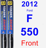 Front Wiper Blade Pack for 2012 Ford F-550 - Vision Saver