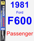 Passenger Wiper Blade for 1981 Ford F600 - Vision Saver