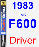 Driver Wiper Blade for 1983 Ford F600 - Vision Saver