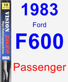 Passenger Wiper Blade for 1983 Ford F600 - Vision Saver