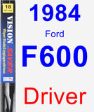 Driver Wiper Blade for 1984 Ford F600 - Vision Saver