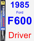 Driver Wiper Blade for 1985 Ford F600 - Vision Saver