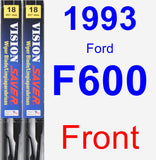 Front Wiper Blade Pack for 1993 Ford F600 - Vision Saver