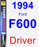 Driver Wiper Blade for 1994 Ford F600 - Vision Saver