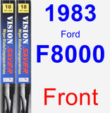 Front Wiper Blade Pack for 1983 Ford F8000 - Vision Saver