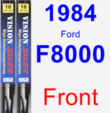 Front Wiper Blade Pack for 1984 Ford F8000 - Vision Saver